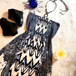 Boho Hippie Blue Sleeveless Maxi Dress